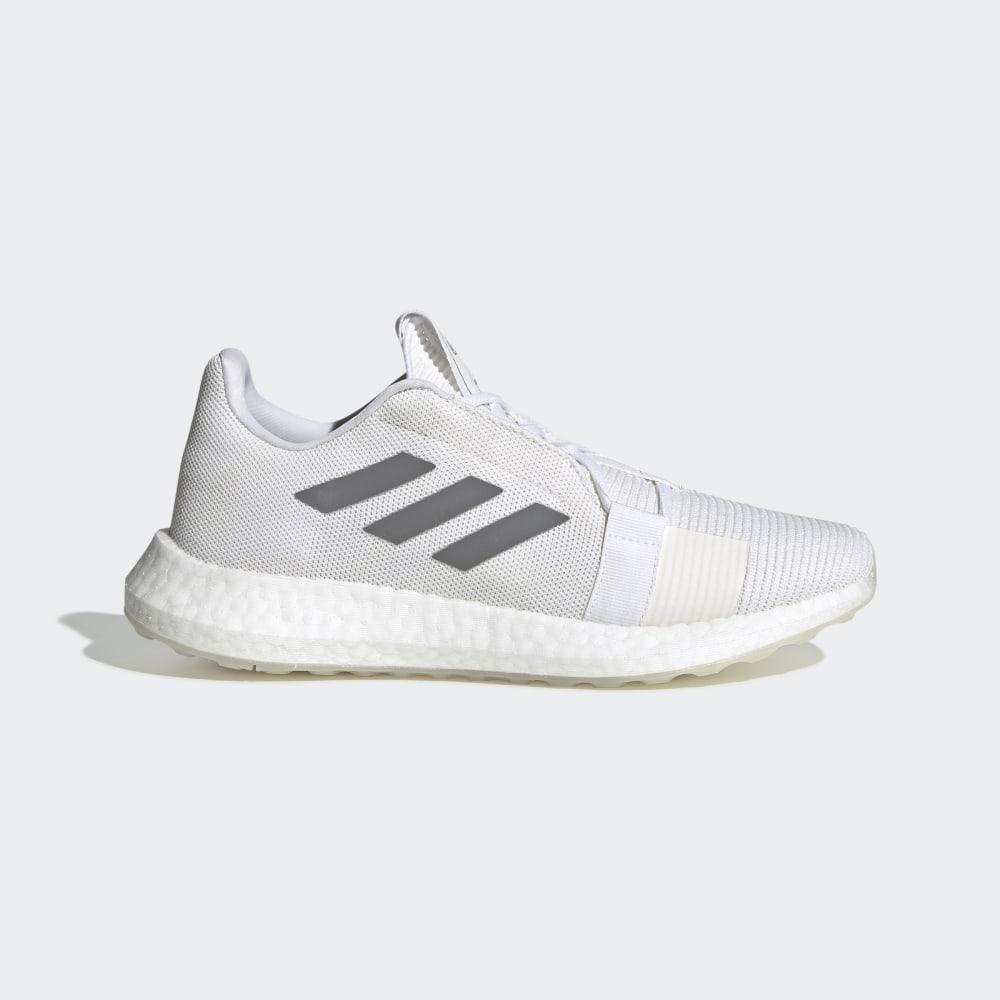 Adidas Women's Senseboost GO Running Shoes White/Grey Ireland EG0944